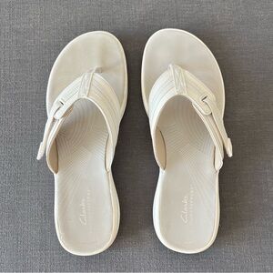 Clarks Women's White Sandals
